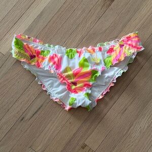 PINK by Victorias Secret - Ruffled Ruched Bikini Bottom Neon - Large